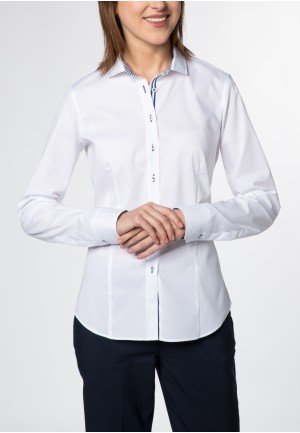 Белая женская блуза ETERNA 5033/00/DY87/B/NOS хлопок с эластаном